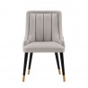 Manhattan Comfort Modern Eda Velvet and Leatherette Dining Chair In Grey Front