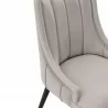 Manhattan Comfort Modern Eda Velvet and Leatherette Dining Chair In Grey Half - Manhattan Comfort Modern Eda Velvet and Leatherette Dining Chair In Grey Half