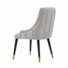Manhattan Comfort Modern Eda Velvet and Leatherette Dining Chair In Grey Back Angle - Manhattan Comfort Modern Eda Velvet and Leatherette Dining Chair In Grey Back Angle