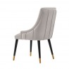Manhattan Comfort Modern Eda Velvet and Leatherette Dining Chair In Grey Back Angle