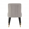 Manhattan Comfort Modern Eda Velvet and Leatherette Dining Chair In Grey Back