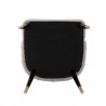 Manhattan Comfort Modern Eda Velvet and Leatherette Dining Chair In Grey Bottom