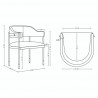 Manhattan Comfort Modern Lia Chenille Dining Armchair