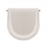 Manhattan Comfort Modern Lia Chenille Dining Armchair In Cream Top