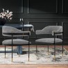 Manhattan Comfort Modern Lia Chenille Dining Armchair In Stone