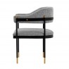 Manhattan Comfort Modern Lia Chenille Dining Armchair In Grey Side