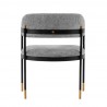 Manhattan Comfort Modern Lia Chenille Dining Armchair In Grey Back