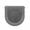 Manhattan Comfort Modern Lia Chenille Dining Armchair In Grey Top