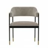 Manhattan Comfort Modern Lia Chenille Dining Armchair In Stone Front - Manhattan Comfort Modern Lia Chenille Dining Armchair In Stone Front