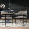 Manhattan Comfort Modern Lia Chenille Dining Armchair In Grey