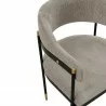 Manhattan Comfort Modern Lia Chenille Dining Armchair In Stone Half - Manhattan Comfort Modern Lia Chenille Dining Armchair In Stone Half