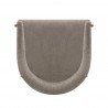Manhattan Comfort Modern Lia Chenille Dining Armchair In Stone Top