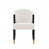  Manhattan Comfort Modern Ola Chenille Dining Chair In Cream Front