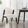  Manhattan Comfort Modern Ola Chenille Dining Chair In Cream