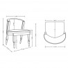  Manhattan Comfort Modern Ola Chenille Dining Chair