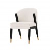  Manhattan Comfort Modern Ola Chenille Dining Chair In Cream Front Angle