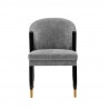  Manhattan Comfort Modern Ola Chenille Dining Chair In Grey Front