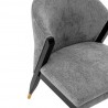  Manhattan Comfort Modern Ola Chenille Dining Chair In Grey Half