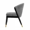  Manhattan Comfort Modern Ola Chenille Dining Chair In Grey Side -  Manhattan Comfort Modern Ola Chenille Dining Chair In Grey Side