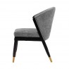  Manhattan Comfort Modern Ola Chenille Dining Chair In Grey Side