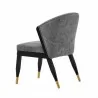  Manhattan Comfort Modern Ola Chenille Dining Chair In Grey Back Angle -  Manhattan Comfort Modern Ola Chenille Dining Chair In Grey Back Angle