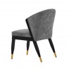  Manhattan Comfort Modern Ola Chenille Dining Chair In Grey Back Angle