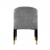  Manhattan Comfort Modern Ola Chenille Dining Chair In Grey Back