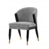  Manhattan Comfort Modern Ola Chenille Dining Chair In Grey Front Angle