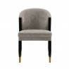  Manhattan Comfort Modern Ola Chenille Dining Chair In Stone Front