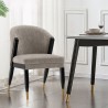  Manhattan Comfort Modern Ola Chenille Dining Chair In Stone