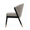 Manhattan Comfort Modern Ola Chenille Dining Chair In Stone Side