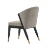  Manhattan Comfort Modern Ola Chenille Dining Chair In Stone Side Angle