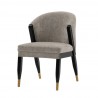  Manhattan Comfort Modern Ola Chenille Dining Chair In Stone Front Angle