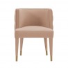 Manhattan Comfort Modern Maya Tufted Velvet Dining Chair In Nude Front