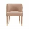 Manhattan Comfort Modern Maya Tufted Velvet Dining Chair In Nude Front - Manhattan Comfort Modern Maya Tufted Velvet Dining Chair In Nude Front