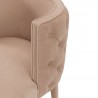 Manhattan Comfort Modern Maya Tufted Velvet Dining Chair In Nude Half