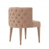 Manhattan Comfort Modern Maya Tufted Velvet Dining Chair In Nude Back Angle