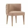 Manhattan Comfort Modern Maya Tufted Velvet Dining Chair In Nude Side Angle - Manhattan Comfort Modern Maya Tufted Velvet Dining Chair In Nude Side Angle