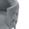Manhattan Comfort Modern Maya Tufted Velvet Dining Chair In Grey Half