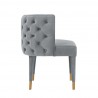 Manhattan Comfort Modern Maya Tufted Velvet Dining Chair In Grey Side