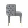 Manhattan Comfort Modern Maya Tufted Velvet Dining Chair In Grey Side - Manhattan Comfort Modern Maya Tufted Velvet Dining Chair In Grey Side