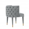Manhattan Comfort Modern Maya Tufted Velvet Dining Chair In Grey Back Angle