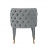 Manhattan Comfort Modern Maya Tufted Velvet Dining Chair In Grey Back