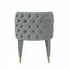 Manhattan Comfort Modern Maya Tufted Velvet Dining Chair In Grey Back - Manhattan Comfort Modern Maya Tufted Velvet Dining Chair In Grey Back