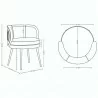 Manhattan Comfort Modern Kaya Pleated Velvet Dining Chair Size - Manhattan Comfort Modern Kaya Pleated Velvet Dining Chair Size