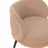 Manhattan Comfort Modern Kaya Pleated Velvet Dining Chair In Nude Half - Manhattan Comfort Modern Kaya Pleated Velvet Dining Chair In Nude Half