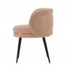 Manhattan Comfort Modern Kaya Pleated Velvet Dining Chair In Nude Side