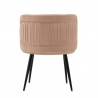 Manhattan Comfort Modern Kaya Pleated Velvet Dining Chair In Nude Back
