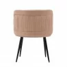 Manhattan Comfort Modern Kaya Pleated Velvet Dining Chair In Nude Back - Manhattan Comfort Modern Kaya Pleated Velvet Dining Chair In Nude Back