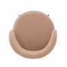 Manhattan Comfort Modern Kaya Pleated Velvet Dining Chair In Nude Top